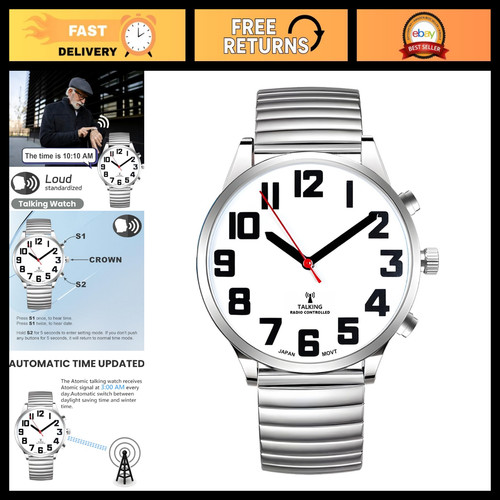Clear loud talking watch - loud,